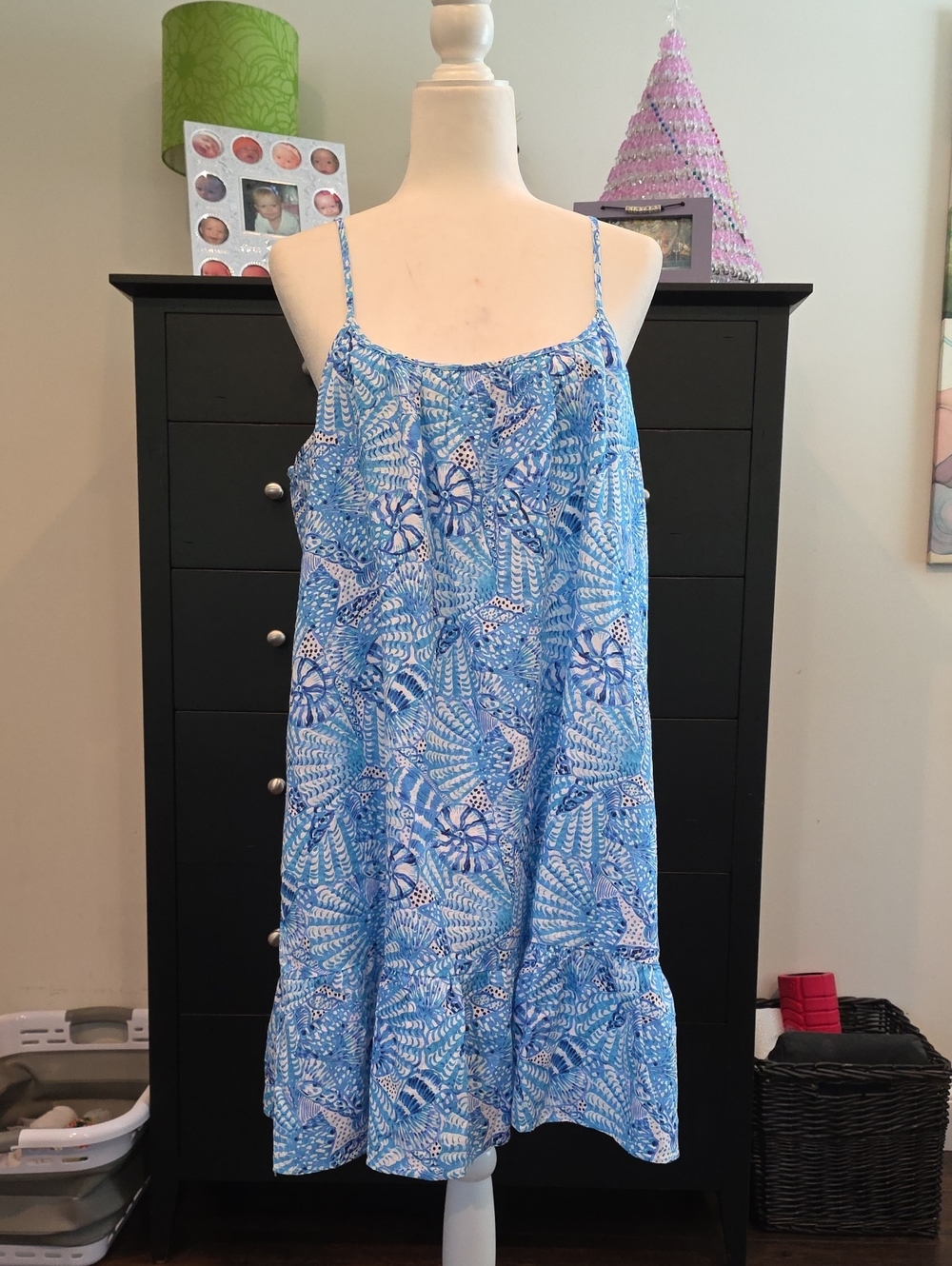Blue linen sundress